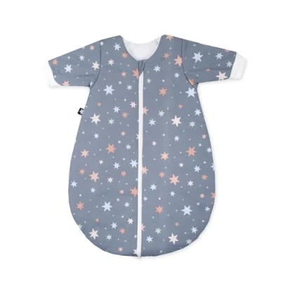 Abbildung von Julius Zöllner Winterschlafsack Jersey, warme Füllung 2,5 TOG, waschbar bei 60C, Made in Germany, Oeko TEX Standard 100, Shiny Stars, Gr. 56/62