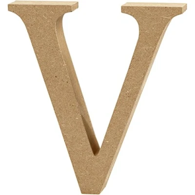 Abbildung von Creativ &quot;V MDF Buchstabe, braun, 13 x 2 cm