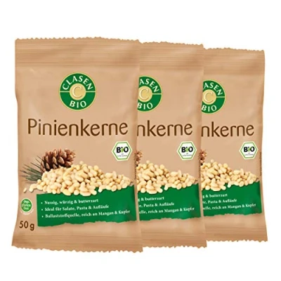 Abbildung von 3x CLASEN BIO Pinienkerne, glutenfrei, vegan, naturbelassen 50 g
