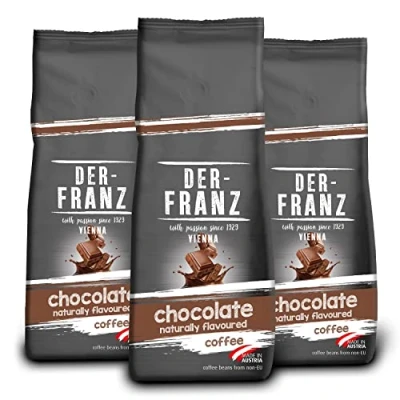 Abbildung von Der Franz Kaffee, aromatisiert mit Schokolade, Intensität3/5, Arabica und Robusta Kaffeebohnen, 3 x 500 g