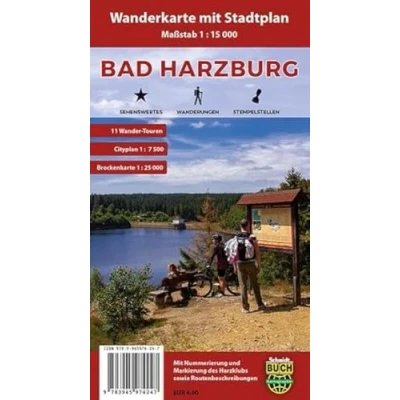 Abbildung von Bad Harzburg: Wanderkarte mit Stadtplan, Wander Touren und Brockenkarte