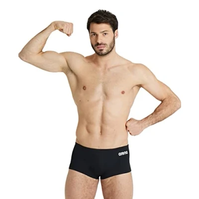 Abbildung von arena Solid Team Herren Badeshorts, Schnelltrocknende Badebekleidung, Badehose aus MaxLife Eco Gewebe mit Maximaler Chlorbeständigkeit und UPF 50+ UV Schutz
