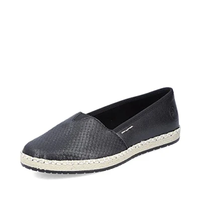 Abbildung von Rieker Damen Low Top Sneaker M2271, Frauen Halbschuhe,Laufschuhe,straßenschuhe,Strassenschuhe,Sportschuhe,Freizeitschuhe,schwarz (01),37 EU / 4 UK