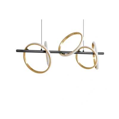 Abbildung von Lucande LED Hängeleuchte Madu, schwarz, Metall, 92,5 cm lang
