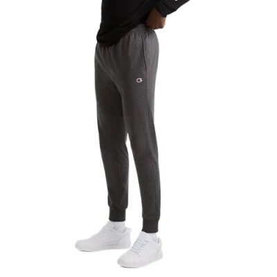 Abbildung von Champion Herren Joggers, Lightweight Lounge, Jersey Graphic Pants for Men, 31&quot; Trainingshose, Granite Heather C Patch Logo, X Groß