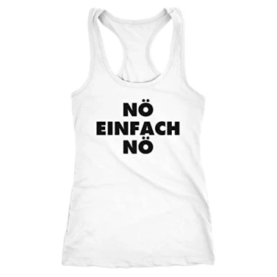 Abbildung von MoonWorks Tanktop witziges Damen Tank Top Nö einfach Fun Shirt lusitg Spruch Racerback Moonworks®