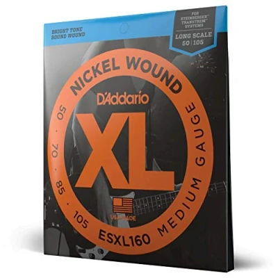 Abbildung von D&#039;Addario E Bass Gitarrensaiten Saiten Bassgitarre Strings Guitar ESXL160 Medium, 50 105 (Double Ball End) Long Scale