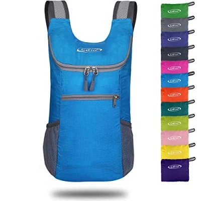 Abbildung von G4Free Faltbarer Rucksack Leichter Tagesrucksack Klein 130g Unisex Packbarer Reiserucksack Wanderrucksack für Wandern Fahrrad (Grün)