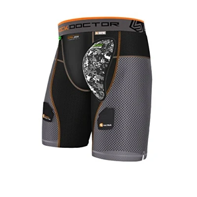 Abbildung von Shock Doctor Herren Ultra Powerstride Suspensorium, Black/Grey, S