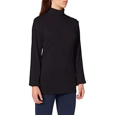 Abbildung von Trigema Damen Rollkragenpullover 585010, Schwarz (Schwarz 008), 48 (Herstellergröße: XL)