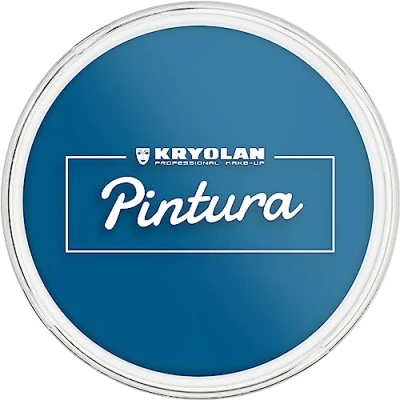 Abbildung von Kryolan Pintura Water Color Schminke 25ml, Farbe: Blue, Waschbar, Vegan, ohne Parfüm, Parabene, Glutenfrei ideal für Kinder, Party, Karneval, Fasching &amp; Halloween (Blue)