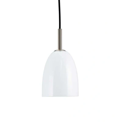 Abbildung von Dyberg Larsen Hängeleuchte Jazz opal/stahl, Ø 12 cm, Glas