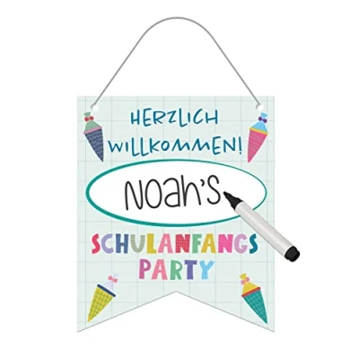 Abbildung von Folat 66086 Minibanner Schulanfang 25x30cm, Mehrfarbig