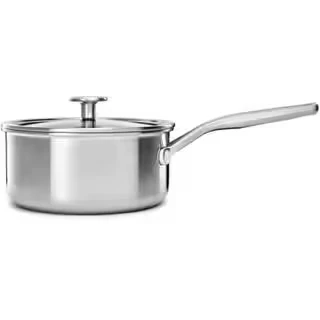 Abbildung von KitchenAid Multi ply Stainless Steel Stielkasserolle Mit Deckel 20cm Cc003258 001