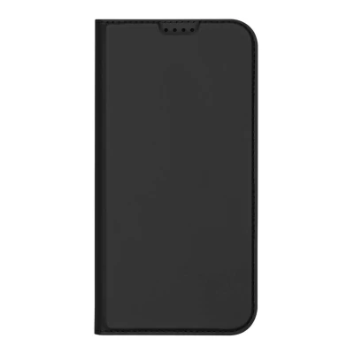 Abbildung von DUX DUCIS [Skin Pro Series Case, Designed for Apple iPhone 16 Plus, PU Leather Case with Card Slot, Flip Phone Cover Black
