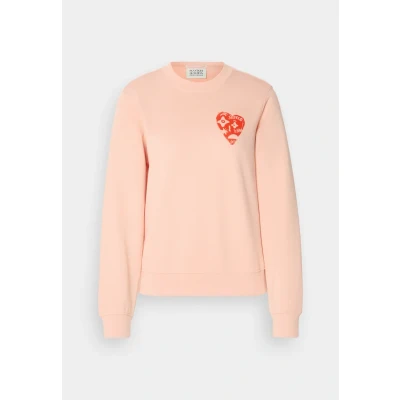 Abbildung von Scotch &amp; Soda Chest Artwork Regular FIT Sweatshirt, Damen, Größe: Large, Peach pink