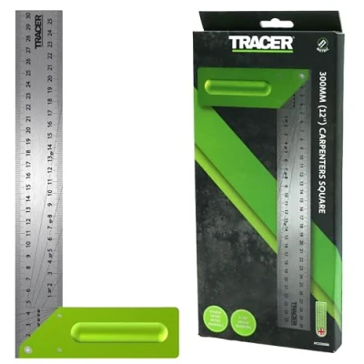 Abbildung von TRACER Tischlerwinkel, 300 mm, Tischlermarkierungswerkzeug, Anschlagwinkel mit 2 Sets von Winkellinien