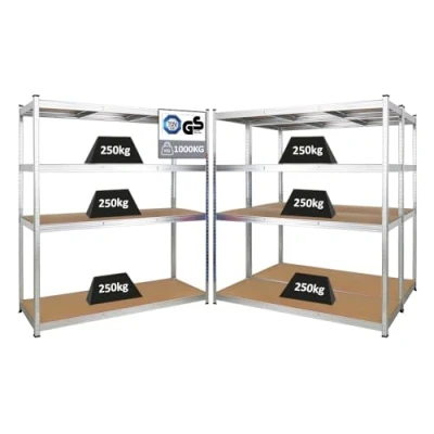 Abbildung von PROREGAL Mega Deal 3X Schwerlastregal Taurus XL mit TÜV/GS Zertifizierung 180x160x60cm Fachlast 250kg Verzinkt Kellerregal, Steckregal, Garagenregal, Lagerregal