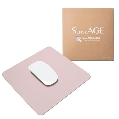 Abbildung von SenseAGE klein Mauspad 22x22cm 0.2cm Ultradünnes Mousepad Unterlage für Laser /Kabel/Kabellos Maus Mouse Mat ideal Büro und Homeoffice Slim Mausmatte (rosa)