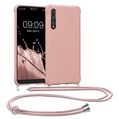 Abbildung von kwmobile Necklace Case kompatibel mit Huawei P20 Pro Hülle Cover Kordel zum Umhängen Silikon Schutzhülle Perlmutt