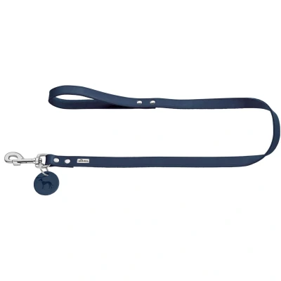 Abbildung von HUNTER Hundeführleine, Leder, schlicht, strapazierfähig, geschmeidig, Handschlaufe, 1.3 x 110 cm, dunkelblau
