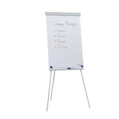 Abbildung von FRANKEN Flipchart, Beschreibbar, Magnetisch, Dreibeinstativ, 68 X 105 cm, Höhenverstellbar, inkl. Papierhalterung und Stifteablage, tra!Line Standard, EL FC20