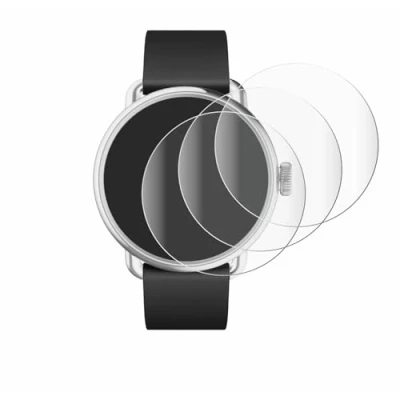 Abbildung von Savvies 4 Stück Full Screen Schutzfolie für Withings ScanWatch 2 (38 mm) Cover Displayschutz Folie [3D Curved, Transparent, Anti Fingerabdruck]