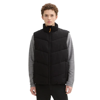Abbildung von TOM Tailor Denim LOGO Weste, Herren, Größe: Medium, Black