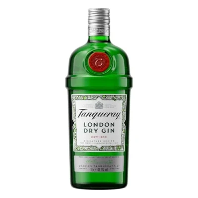 Abbildung von Tanqueray London Dry Gin aromatischer 4 fach destilliert auf englischem Boden 43,1% vol 1000ml Einzelflasche