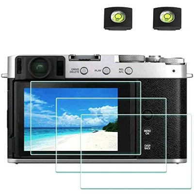 Abbildung von ULBTER Displayschutz schutzfolie für Fujifilm X100VI X E4 X100V Fuji XE4 100V Kamera &amp; Blitzschuh Abdeckung, Displayschutzfolie 0,3 mm Härtegrad 9H gehärtetes Glas, kratzfest 3 Stück