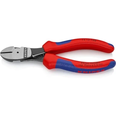Abbildung von KNIPEX Kraftzange 74 12 160Länge 160mm, Schneide mit Fase Schneidkapazität weicher Draht 3,4mm harter 2,0mm