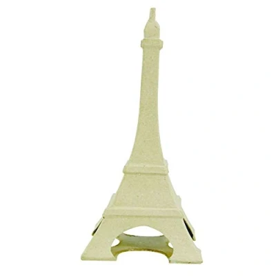 Abbildung von Décopatch SA166O Träger S aus Pappmaché, Eiffelturm, 11 x 22 cm, zum Verzieren, Kartonbraun