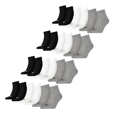 Abbildung von PUMA Freizeitsocken Quarter Socken (12 Paar) mit Cat Logo und Schriftzug