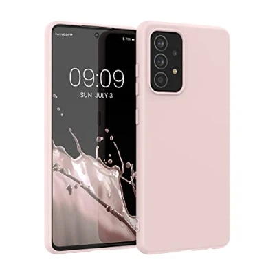 Abbildung von kwmobile Hülle kompatibel mit Samsung Galaxy A52 / 5G A52s weiches TPU Silikon Case Cover geeignet für kabelloses Laden Coconut Swirl