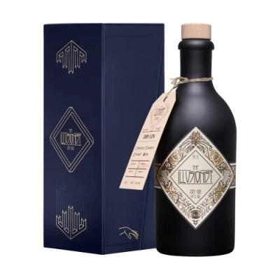 Abbildung von The Illusionist Dry Gin Geschenkverpackung Der Farbwechsel 16 Premium Botanicals Floral &amp; Fruchtig 45% Vol. 500ml
