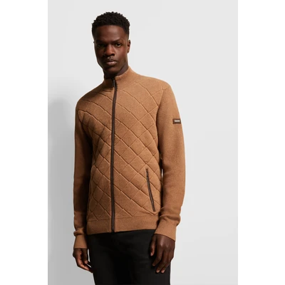 Abbildung von bugatti Cottoncashmere Strickjacke, Herren, Größe: XXL, Cognac
