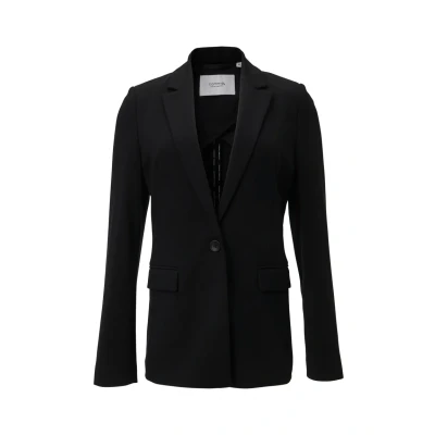 Abbildung von comma casual identity MIT Reverskragen Blazer, Damen, Größe: 34, Schwarz