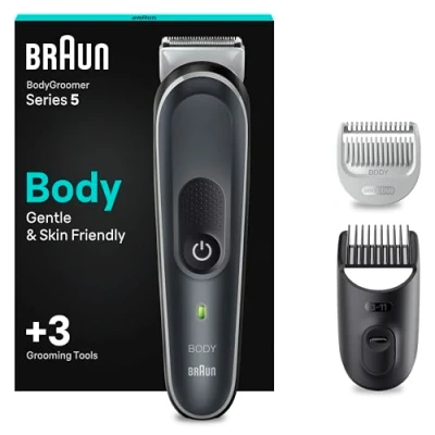Abbildung von Braun Haarschneider Bodygroomer BG5350, Wasserdicht, 100 Min. Laufzeit