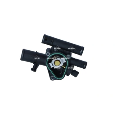Abbildung von NRF 725300 Kühlwasserthermostat 89 mit Sensor, Dichtring Gehäuse RENAULT: MEGANE 3 Grandtour, SCENIC 3, 2