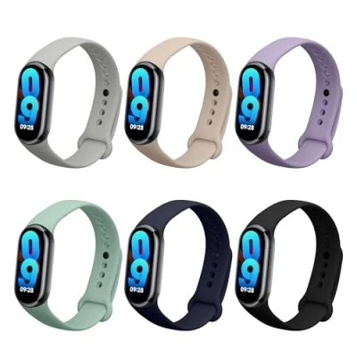 Abbildung von kwmobile Uhrenarmband 6x Sportarmband für Xiaomi Mi Band 8 / 9 Armband, Armband TPU Silikon Großes Set Fitnesstracker verschiedene Farben