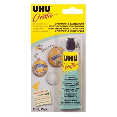 Abbildung von Uhu Bastelkleber Styropor + Bastelfolien Tube 33ml