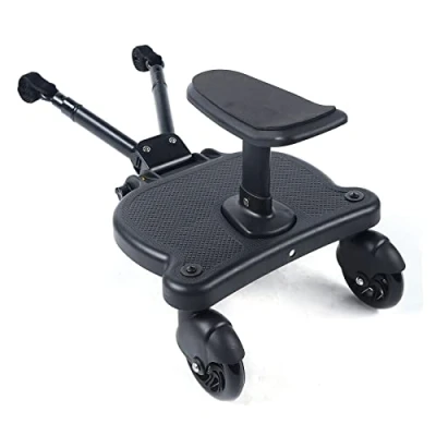 Abbildung von Kinderwagen Pedal Universal Buggy Board Kiddyboard mit Sitz Trittbrett Sitze Lassen Sich Zerlegen Bis 25KG für Meisten