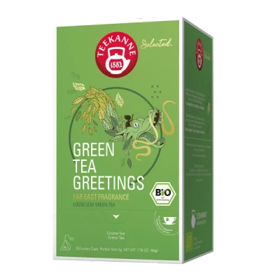 Abbildung von Teekanne Selected Bio Green Tea Greetings, 25 Luxury Cups, 0.05 von FROG.coffee