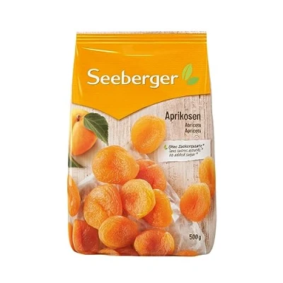 Abbildung von Seeberger Aprikosen 8er Pack: Extra große, sonnengereifte &amp; leuchtend orange Marillen süß fruchtiges Aroma ohne Zucker getrocknet entsteint, vegan (8 x 500 g)
