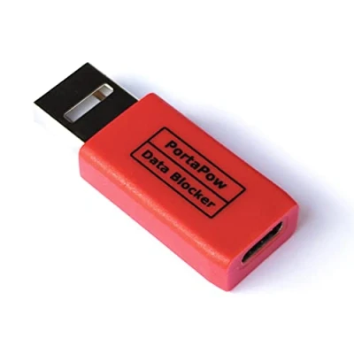 Abbildung von PortaPow USB A auf C Datenblocker.