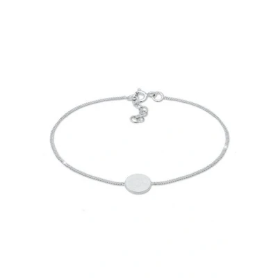 Abbildung von Elli Armband Kreis Plättchen Matt Basic Geo 925 Silber