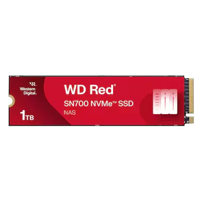 Abbildung von WD Red SN700 NVMe SSD 1 TB (SSD für NAS Geräte, 24/7‐NAS‐Workloads, Dauerhaltbarkeit von bis zu 2.000 TBW, Kompatibilität mit vielen Systemen)