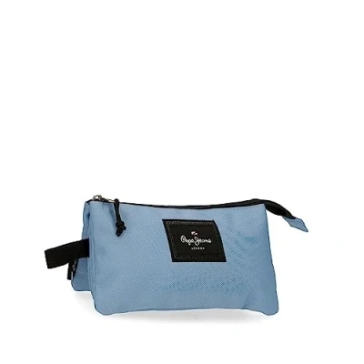 Abbildung von Pepe Jeans Aris Federmäppchen, dreifach, blau, 22 x 12 5 cm, Polyester, Talla única, Dreifach Etui