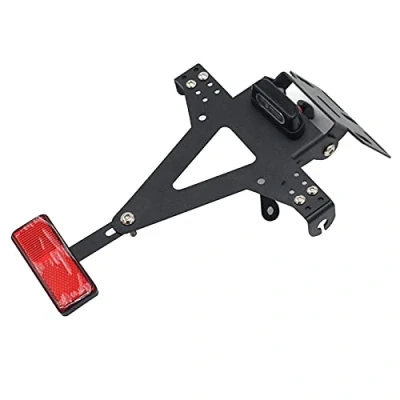 Abbildung von LED Licht Motorrad Kennzeichenhalter Nummernschildhalter Für Universal YZF R1 R3 R6 R15 R25 Fz6 Mt 07
