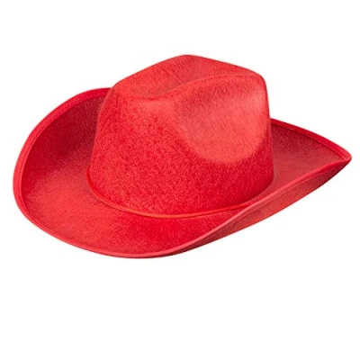 Abbildung von Boland Cowboy Hut für Erwachsene, Kopfbedeckung Faschingskostüme, Sheriff, Rodeo Reiter, Wilder Westen, Kostüm, Karneval, Mottoparty, Rot